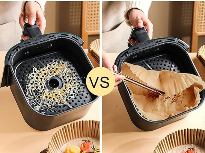 Screenshot 2025-09-04 at 11-42-10 Amazon.com Palksky Air Fryer Paper Liners Disposable - 100Pcs Parchment Paper Square Water-proof Oil-proof Non-stick Free of Bleach for Microwave Airfryer Accessories (6.3 Inch) Home & Kitche[...].png