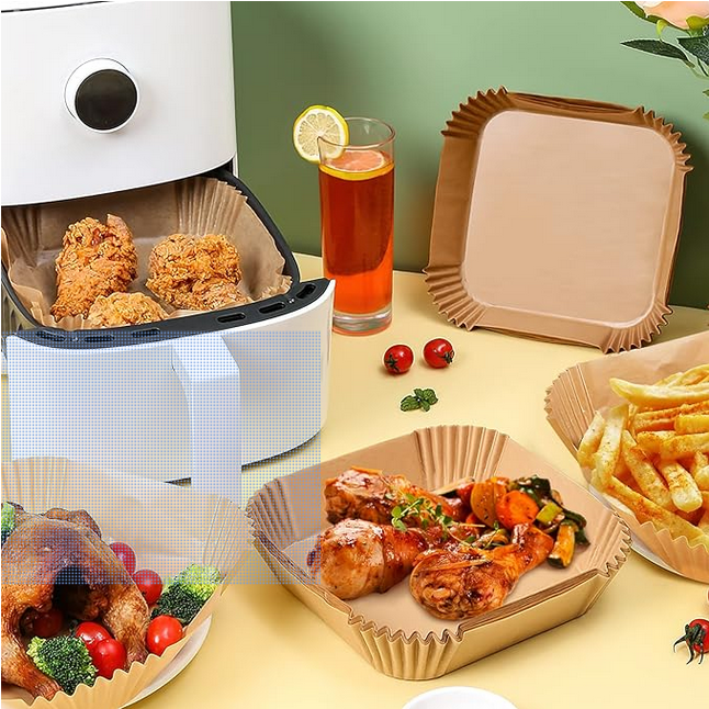 Screenshot 2025-09-04 at 11-42-19 Amazon.com Palksky Air Fryer Paper Liners Disposable - 100Pcs Parchment Paper Square Water-proof Oil-proof Non-stick Free of Bleach for Microwave Airfryer Accessories (6.3 Inch) Home & Kitche[...].png