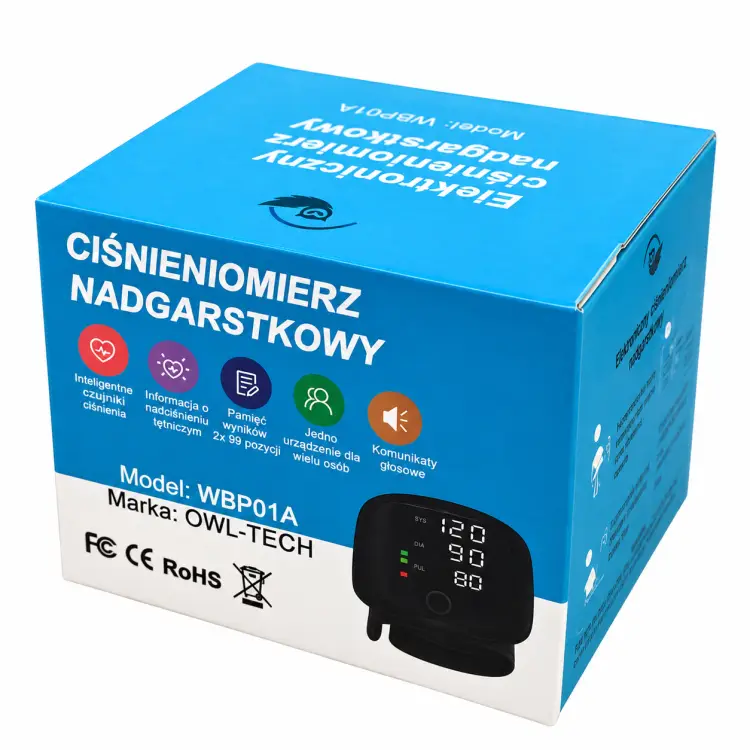 Niebieski ciśnieniomierz OWL-TECH WBP01A.png